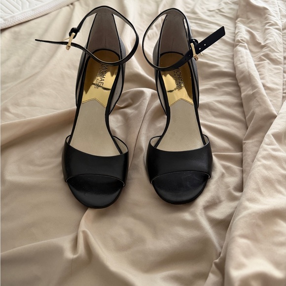 Michael Kors Black Open-Toe Ankle-Strap Stiletto Sandals - Picture 2 of 4